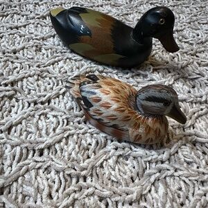 Vintage Wooden Duck Figurines